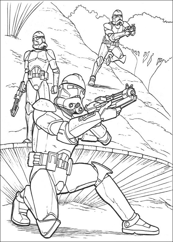 Plansa de colorat cu Star Wars 81 90